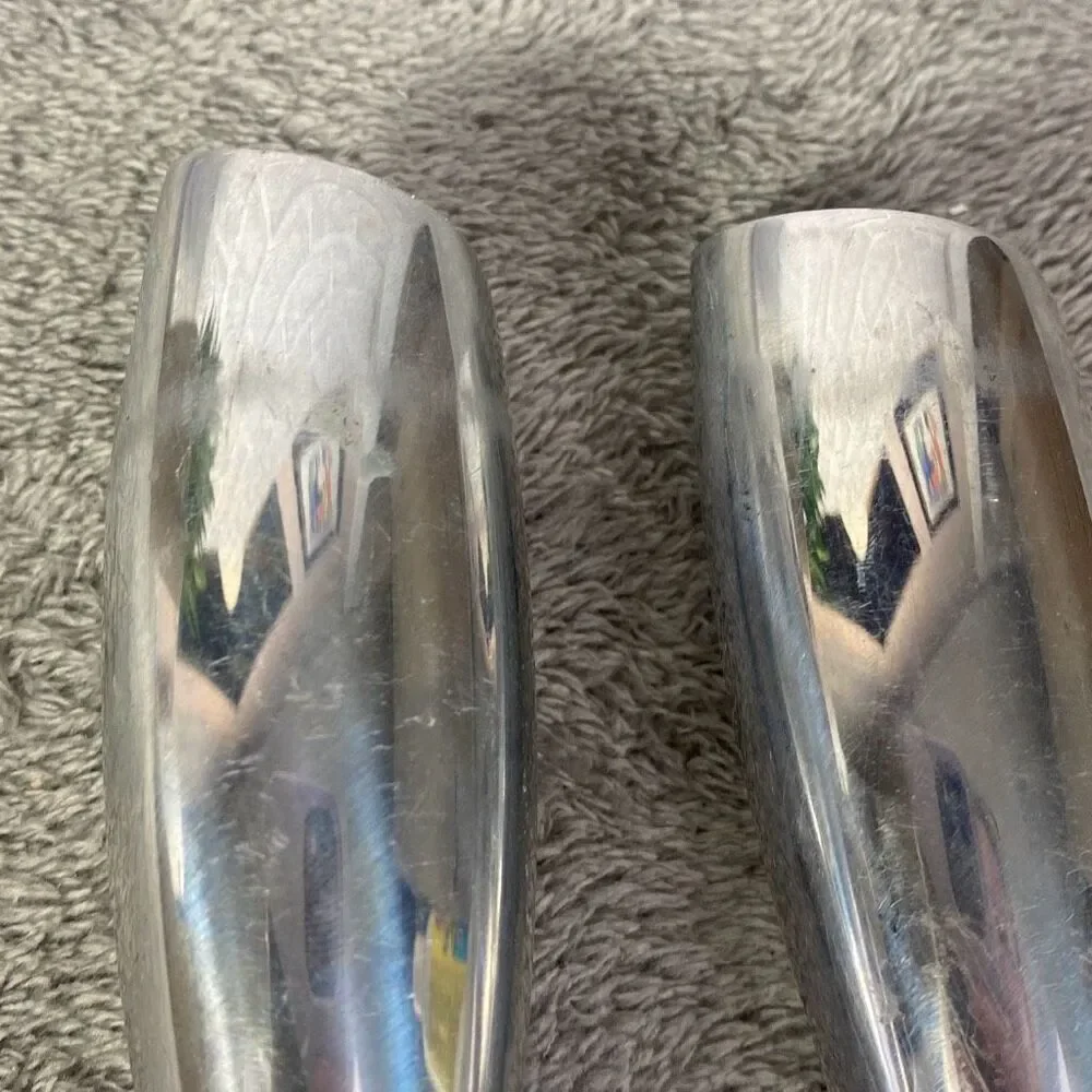 Vintage 2000 Nambe Pewter Smith Celentano Spiral Candlesticks 6301 7in
